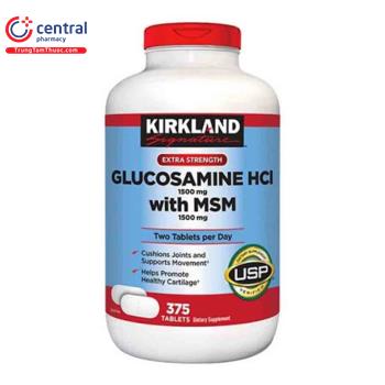 Kirkland Signature Glucosamine HCl 1500mg with 1500 MSM