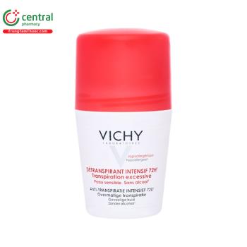 Lăn Khử Mùi Vichy Detranspirant Intensif 72h Transpiration Excessive 50ml