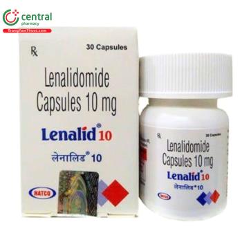 BAO BÌ THUỐC LENALIDOMIDE CAPSULES 10MG XUẤT XỨ ẤN ĐỘ TỪ NATCO PHARMA