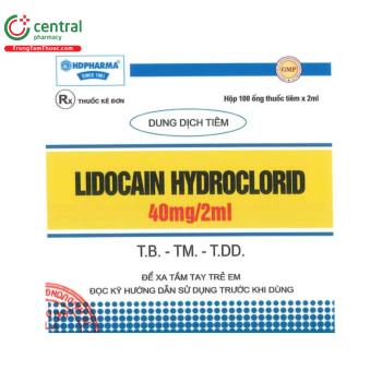 Lidocain hydroclorid 40mg/2ml HD Pharma