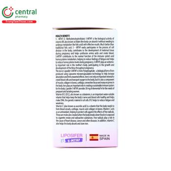 Thuốc Liposifer 5-MTHF hỗ trợ bổ sung sắt và acid folic cho bà bầu