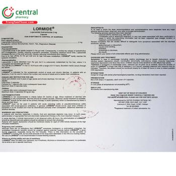 Thuốc Lormide 2mg -Điều trị triệu chứng của tiêu chảy cấp và mạn tính
