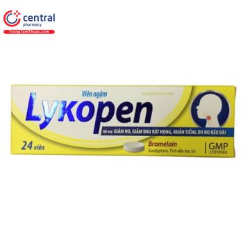 [CHÍNH HÃNG] Viêm ngậm Lykopen giảm ho, giảm đau rát họng
