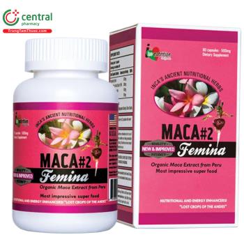 Thuốc Maca 2 Femina Giúp Bổ sung dưỡng chất tăng cường nội tiết tố nữ