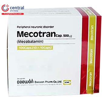 Thuốc Mecotran Cap. 500mcg - thuốc bổ sung vitamin B12