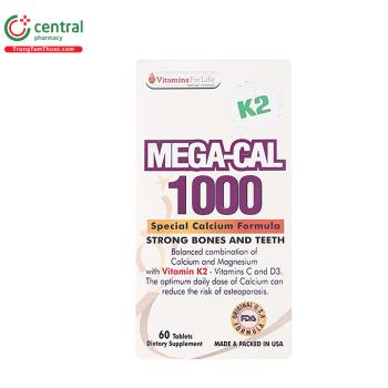 Thuốc Mega-Cal K2 1000 hỗ trợ cho xương răng chắc khoẻ