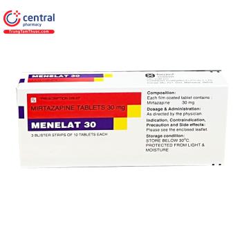 [CHÍNH HÃNG] Thuốc Menelat 30 - Thuốc điều trị trầm cảm nặng