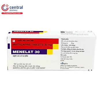 [CHÍNH HÃNG] Thuốc Menelat 30 - Thuốc điều trị trầm cảm nặng