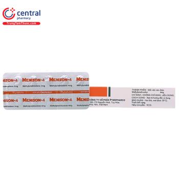 Thuốc Menison 4mg: tác dụng, chỉ định, liều dùng thuốc