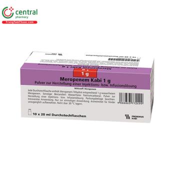 Thuốc Meropenem Kabi 1g - Điều trị các bệnh nhiễm khuẩn