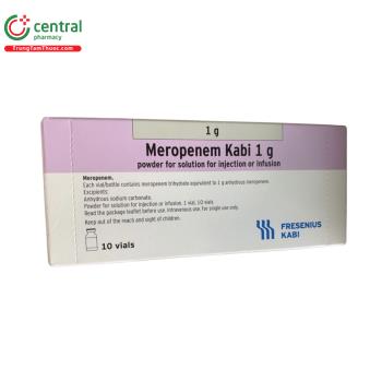 Thuốc Meropenem Kabi 1g - Điều trị các bệnh nhiễm khuẩn