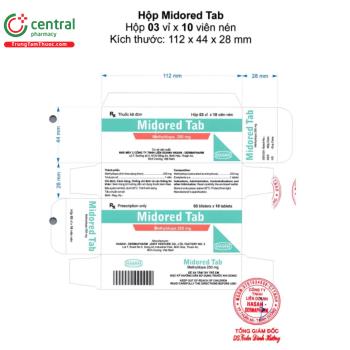 Thuốc Midored Tab 250mg - Điều trị tình trạng tăng huyết áp