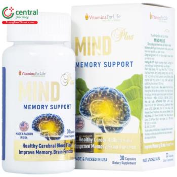Thuốc Mind Plus - Hỗ trợ tăng cường tuần hoàn não, cải thiện trí nhớ