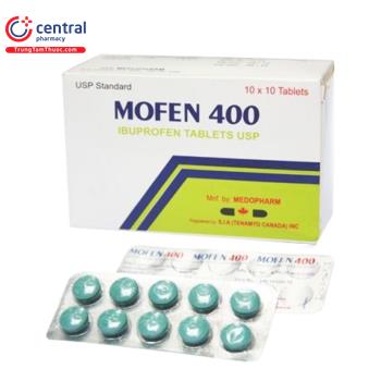 Thuốc Mofen 400 (Ibuprofen 400mg): Tác dụng - Chỉ định, Liều dùng