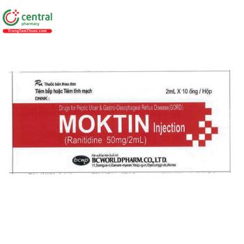 Thuốc Moktin Injection - Điều trị loét dạ dày, tá tràng lành tính