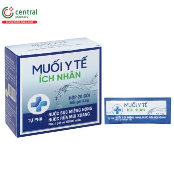 Muối Y Tế Ích Nhân (Hộp 20 gói) 