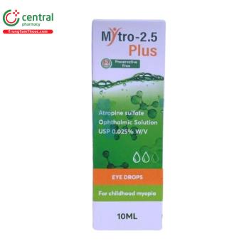 Thuốc Mytro-2.5 Plus 10ml giúp làm chậm tiến triển cận thị ở trẻ em