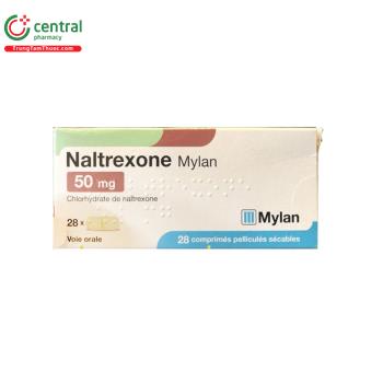 Thuốc Naltrexone 50mg Mylan điều trị chống tái nghiện các chất Opiats