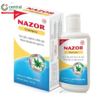 Thuốc Nazor Shampoo New - Dung dịch gội đầu trị gàu, hết ngứa