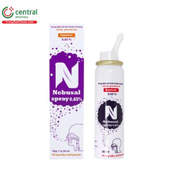 Thuốc xịt mũi Nebusal Spray 0.65% giúp cấp ẩm, tái tạo niêm mạc mũi