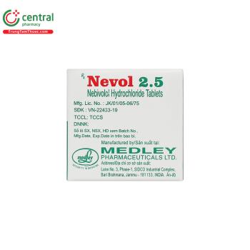 Thuốc Nevol 2.5 - Điều trị tăng huyết áp vô căn, suy tim mạn tính