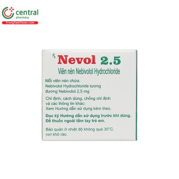 Thuốc Nevol 2.5 - Điều trị tăng huyết áp vô căn, suy tim mạn tính