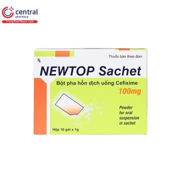 Thuốc Newtop Sachet 100mg (Hộp 10 gói x 1g) - Thuốc điều trị nhiễm ...