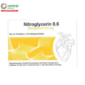 Nitroglycerin 0.6 Dược Trung Ương 3