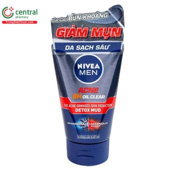 Nivea Men Acne 8H Oil Clear Detox Mud 100g