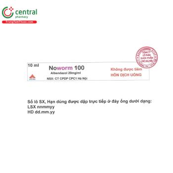 Thuốc Noworm 100 chỉ định điều trị tình trạng nhiễm trùng đường ruột và da