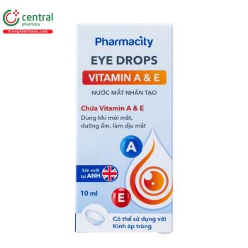 Nước mắt nhân tạo Pharmacity Vitamin A & E giúp giảm mỏi mắt, dịu mắt