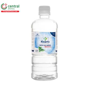 Nước súc miệng NaCl 0,9% Klearin (Bạc Hà)