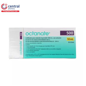 [CHÍNH HÃNG] Thuốc Octanate 500UI điều trị rồi loạn Haemophilia A