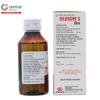 Thuốc Olesom S Siro điều trị ho do viêm phế quản, hen phế quản