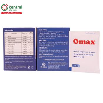 Thuốc Omax - Tăng cường sức đề kháng, tăng cường hấp thu dưỡng chất
