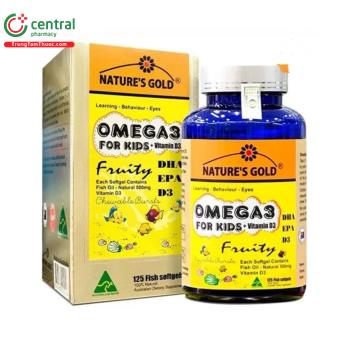  Omega 3 For Kids + Vitamin D3 Nature's Gold