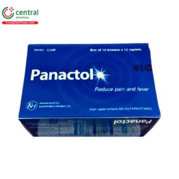 Thuốc Panactol 500mg Khapharco điều trị giảm nhanh cơn đau, hạ sốt