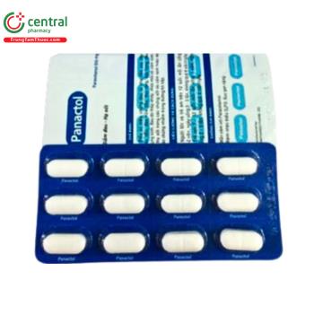 Thuốc Panactol 500mg Khapharco điều trị giảm nhanh cơn đau, hạ sốt