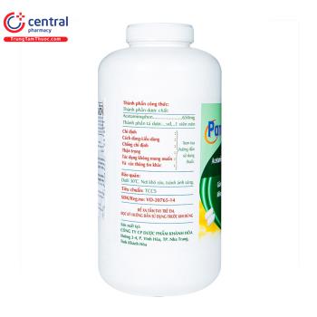 Thuốc Panactol 650 Chai 1000 Viên giúp giảm đau, hạ sốt nhẹ và vừa
