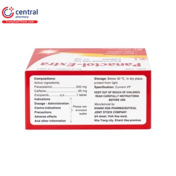 Thuốc Panactol - Extra: Giảm đau, hạ sốt và chống viêm hiệu quả