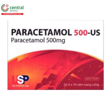 Paracetamol 500-US (Viên nang cứng)