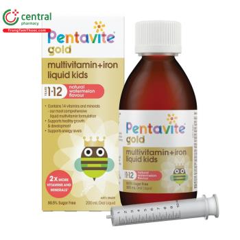 Pentavite Gold Multivitamin+Iron Liquid Kids