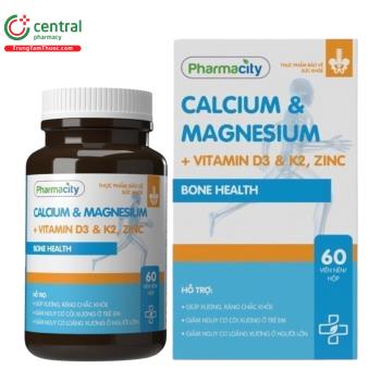 Pharmacity Calcium, Magnesium, Vitamin D3, K2, Zinc