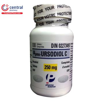 Pms-Ursodiol C 250mg (lọ 100 viên)