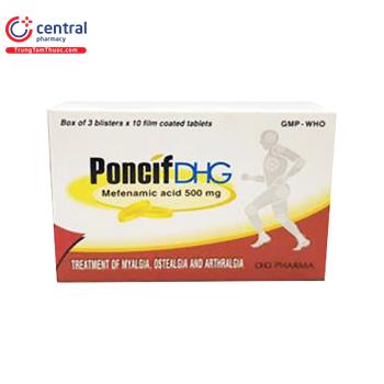 [CHÍNH HÃNG] Thuốc Poncif DHG 500mg - giảm đau hiệu quả