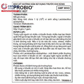 Thuốc Probio Imexpharm điều trị viêm ruột, rối loạn tiêu hóa
