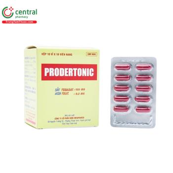 Thuốc Prodertonic dự phòng thiếu máu do thiếu sắt, acid folic