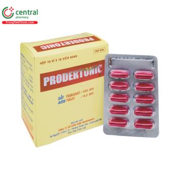 Thuốc Prodertonic dự phòng thiếu máu do thiếu sắt, acid folic