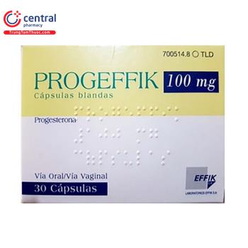 [CHÍNH HÃNG] Thuốc Progeffik 100mg điều trị thiếu Progesterone