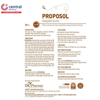 Xịt rửa mũi keo ong Proposol - Giảm nghẹt mũi, thông thoáng đường thở
